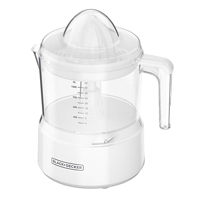 8 BLACK+DECKER 32oz Citrus Juicer, White, CJ650W