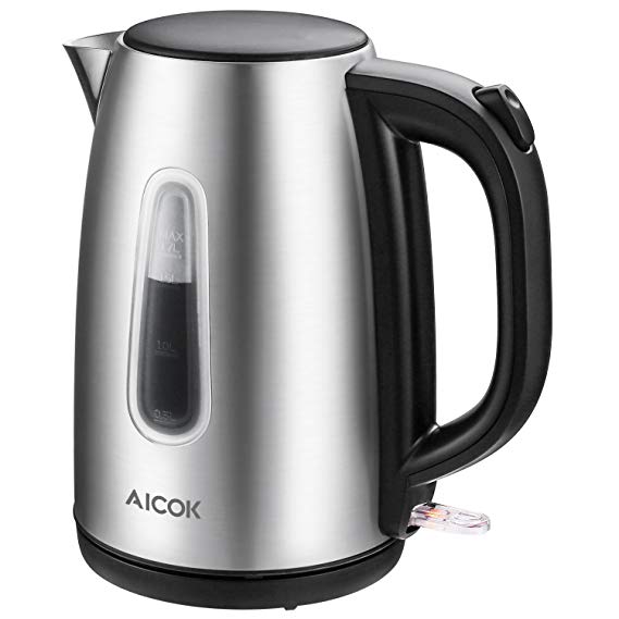 1 Electric Kettle Stainless Cordless Tea Kettle