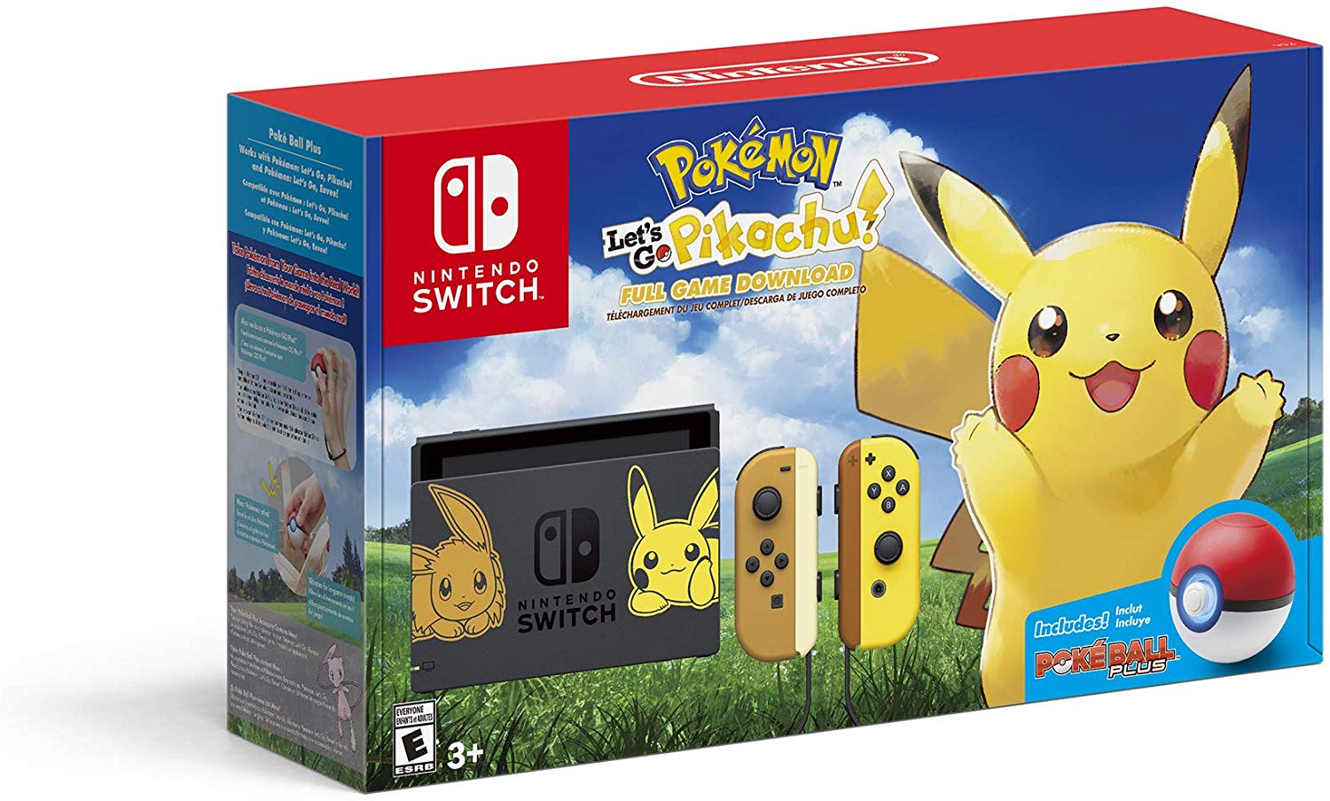 5. Nintendo Switch Console Bundle- Pikachu & Eevee Edition with 