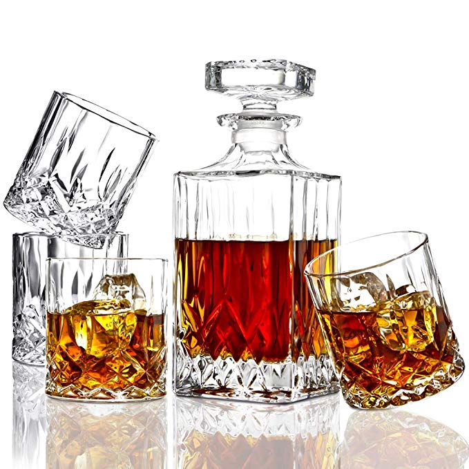 7. ELIDOMC 5pc Whiskey decanter.