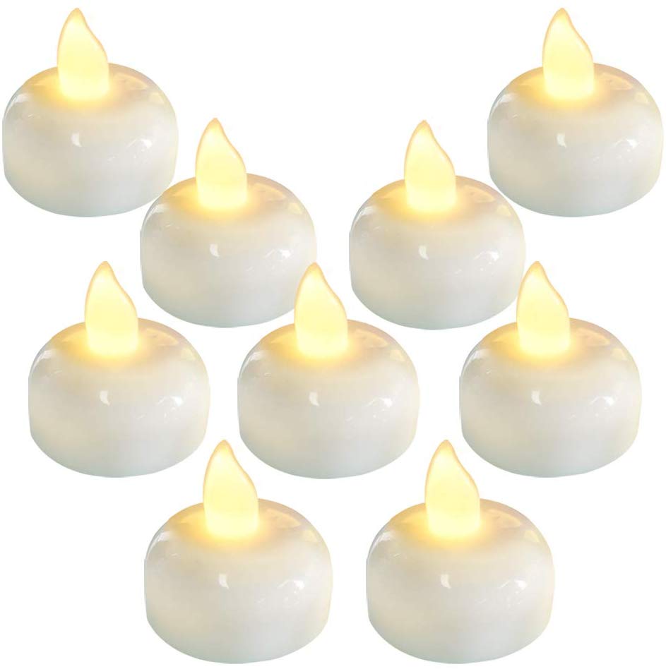 10. Homemory 24 Pack Waterproof Flameless Floating Tealights