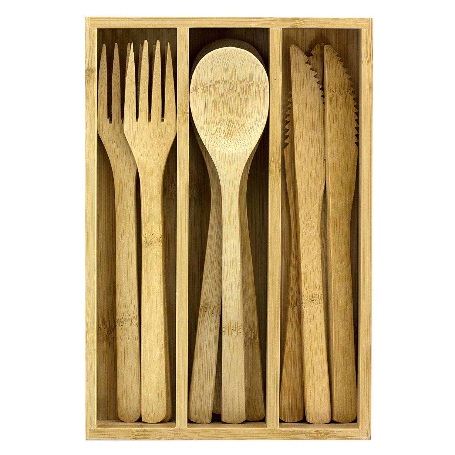 9. Bamboo 12-Piece Reusable Flatware