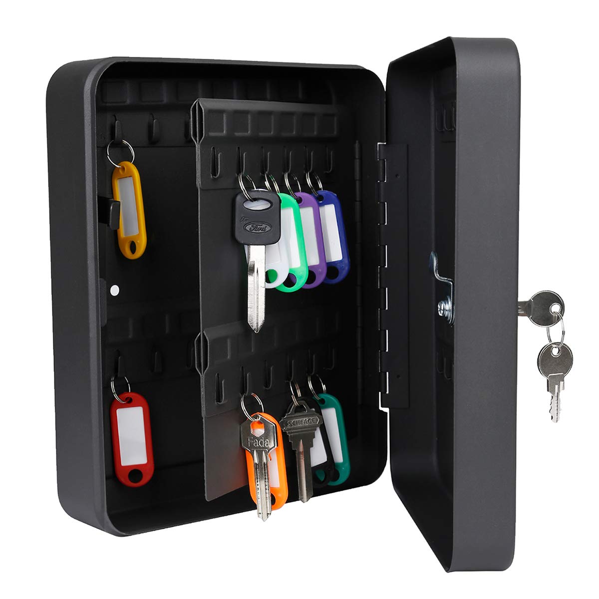 2. Uniclife 48 Key Cabinet Steel Security Key Organizer