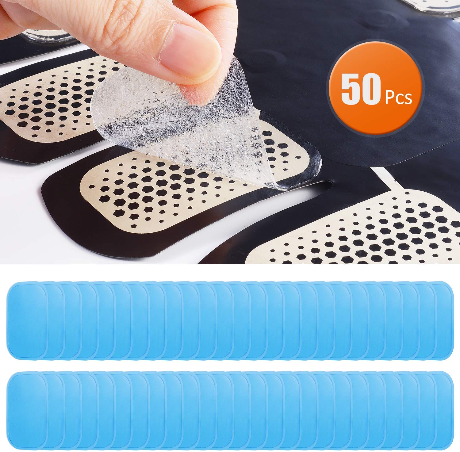 7. UYGHHK 50 Pcs/25 Pack Gel Pads for Abs Stimulator