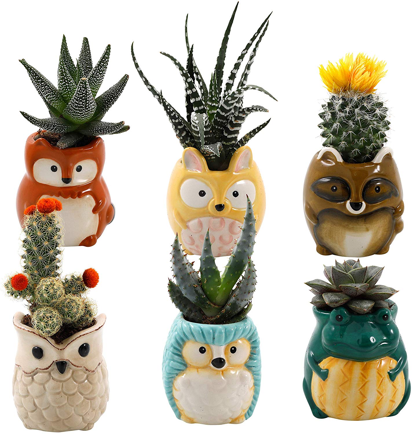 7. Animal Ceramic Succulent Planters