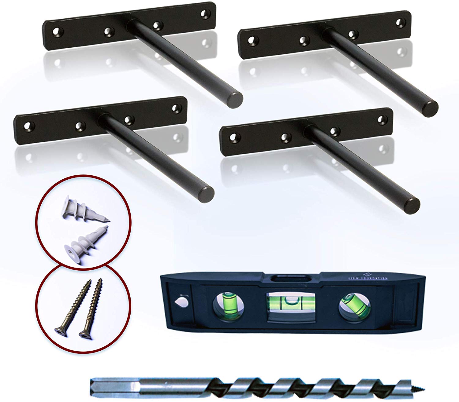 1. Drilling Bit Floating Shelf Brackets