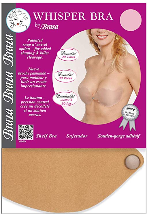 1. Braza Strapless Adhesive Reusable Whisper Bra