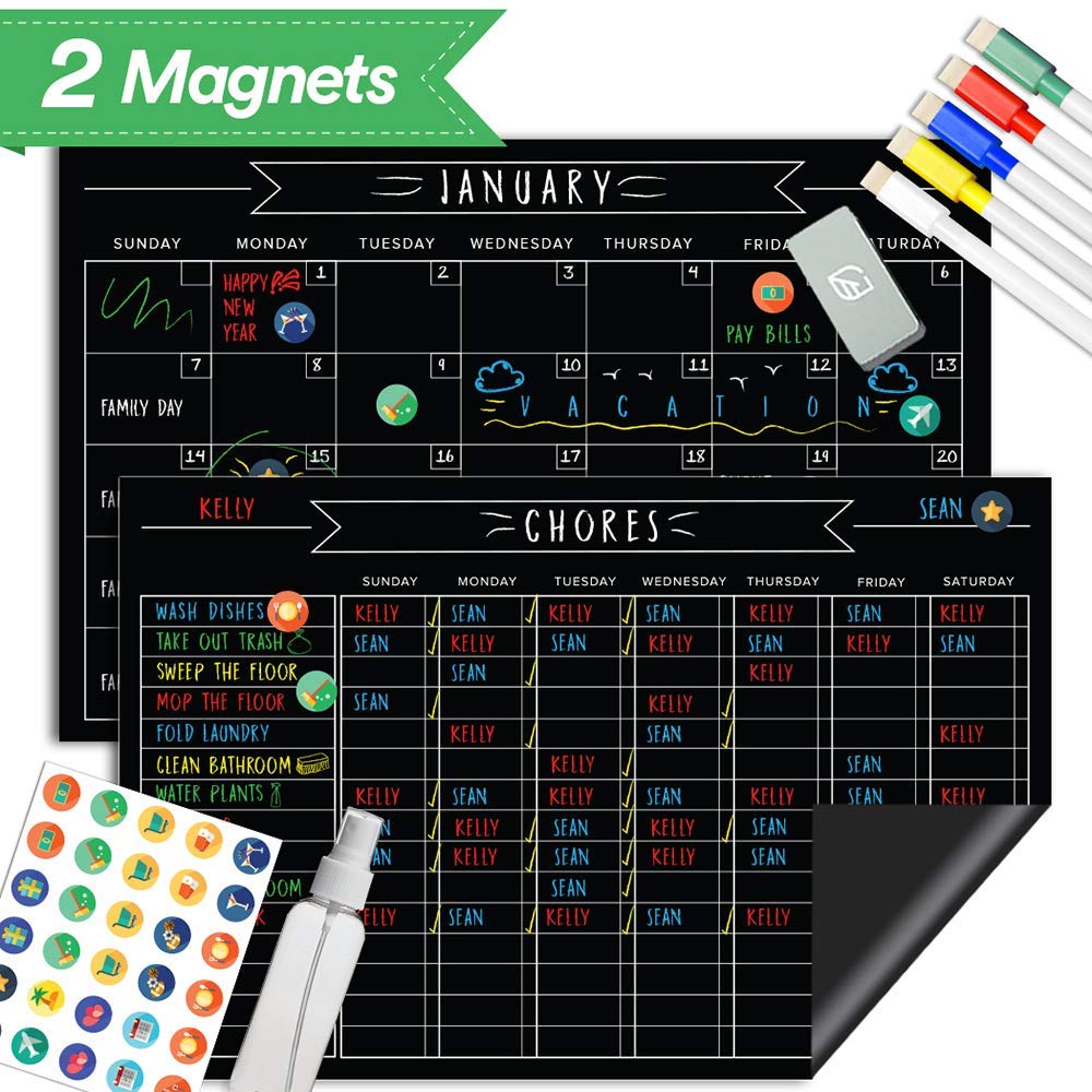 3. Magnetic Refrigerator Chore Chart Set