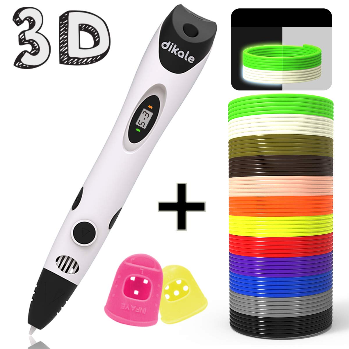 9. Dikale 3D Pen with PLA Filament