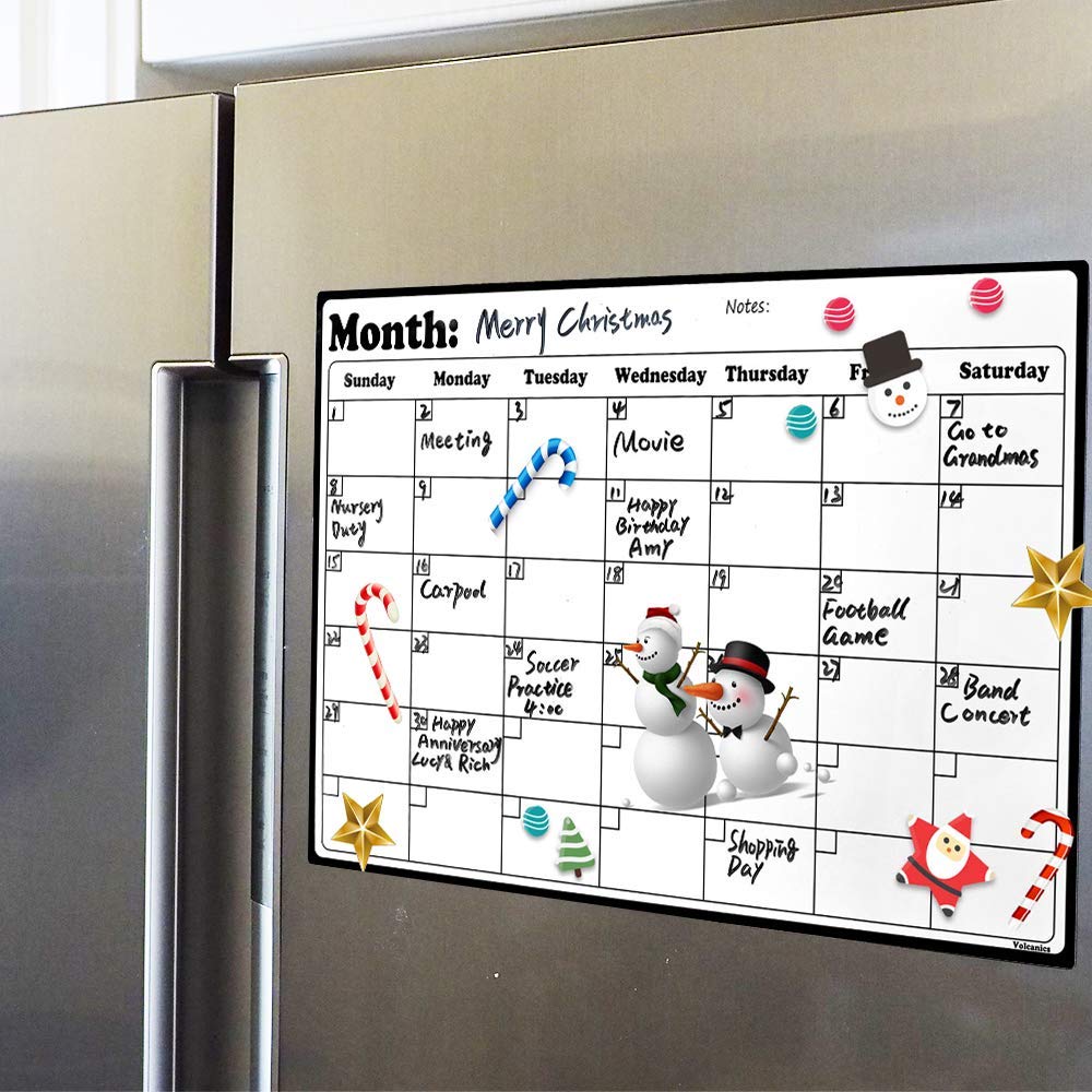 7. Fridge Calendar Magnetic Dry Erase Calendar Whiteboard Calendar