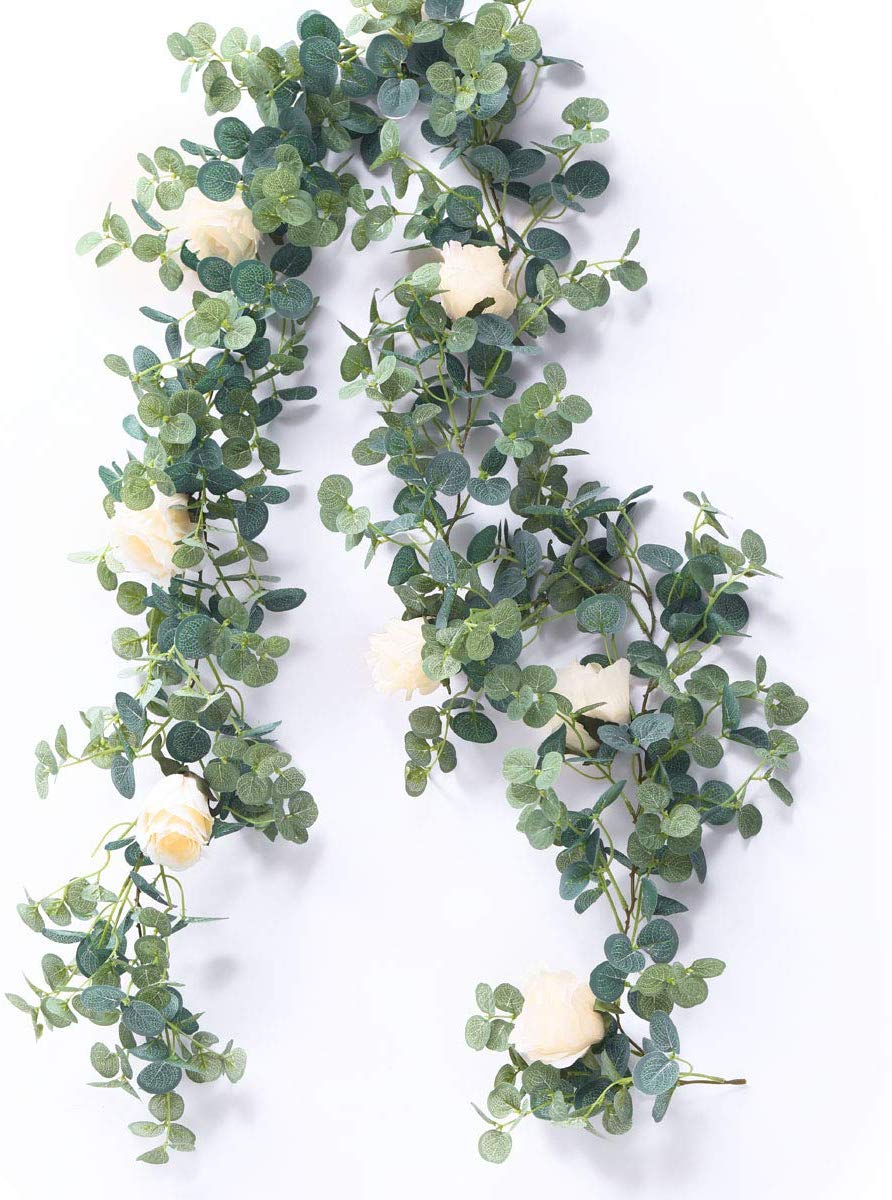 5. PARTY JOY Artificial Eucalyptus Garland