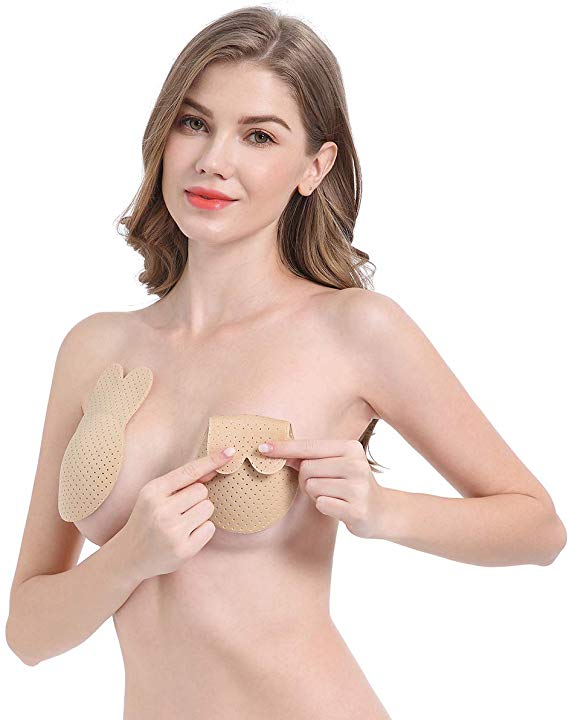 10. Adhesive Bra Strapless Backless Bra Invisible Push up Self Sticky Bras for Women