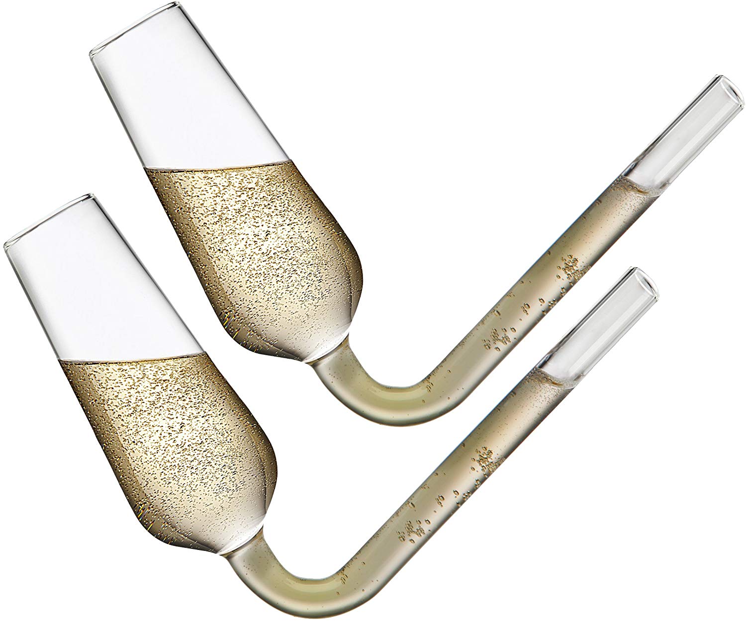 1. Champagne Guzzler Flutes Glasses