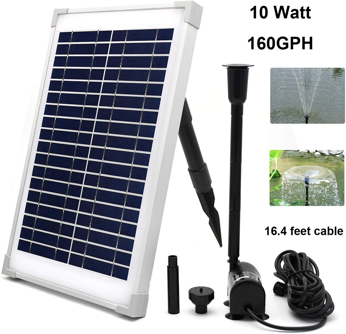 1. Solar Fountain ECO-WORTHY Water Pump Kit