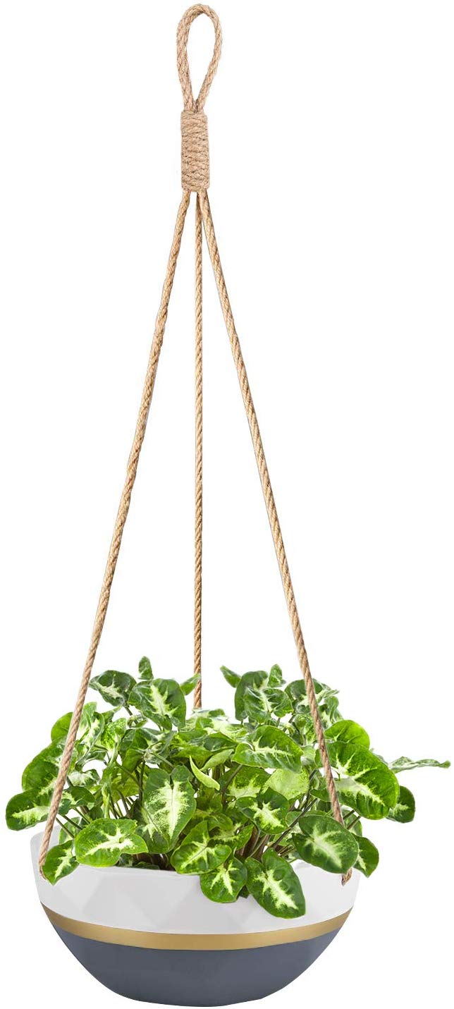 5. Modern HOME NOTE Ceramic Hanging Planter