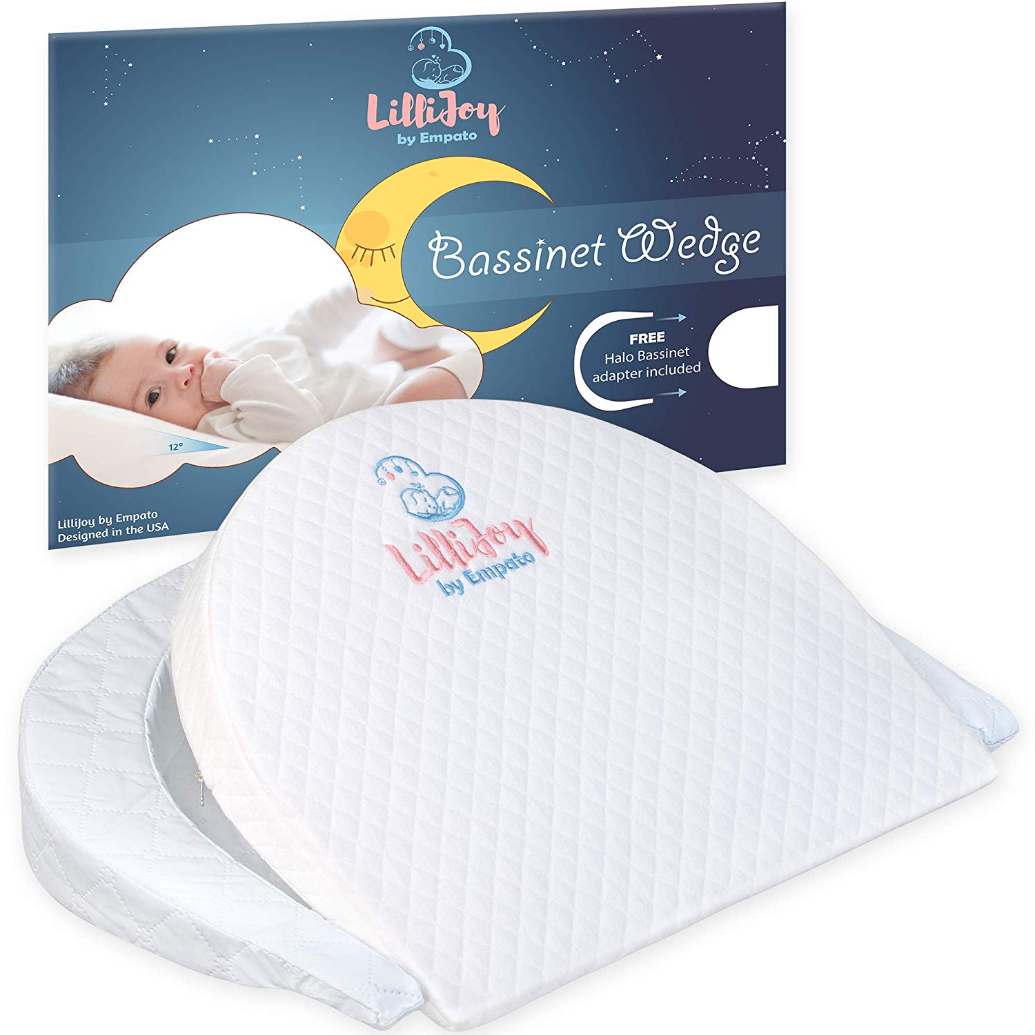4: LilliJoy Premium Bassinet Wedge Pillow