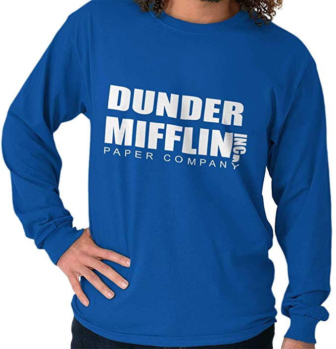 6. Brisco Brands Dunder Mifflin Paper Company Long Sleeve T-Shirt