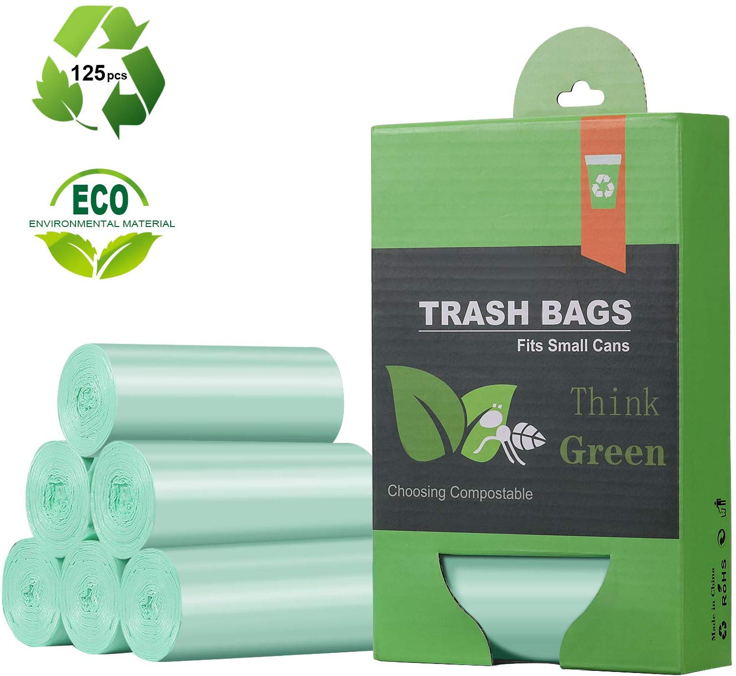 3. 1.2 Gallon Small Trash Bags by AYOTEE
