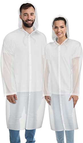 2: Hagon PRORain Coat (2 Pack) - EVA Rain Poncho for Women and Men, Reusable Raincoat
