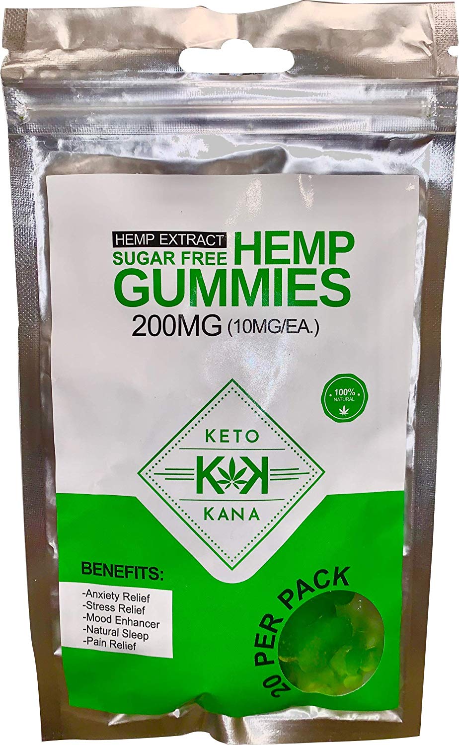 3. Keto Kana Sugar-Free Hemp Extract Gummies