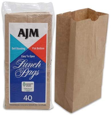 6. AJM Brown Paper Lunch Bags 40 Count
