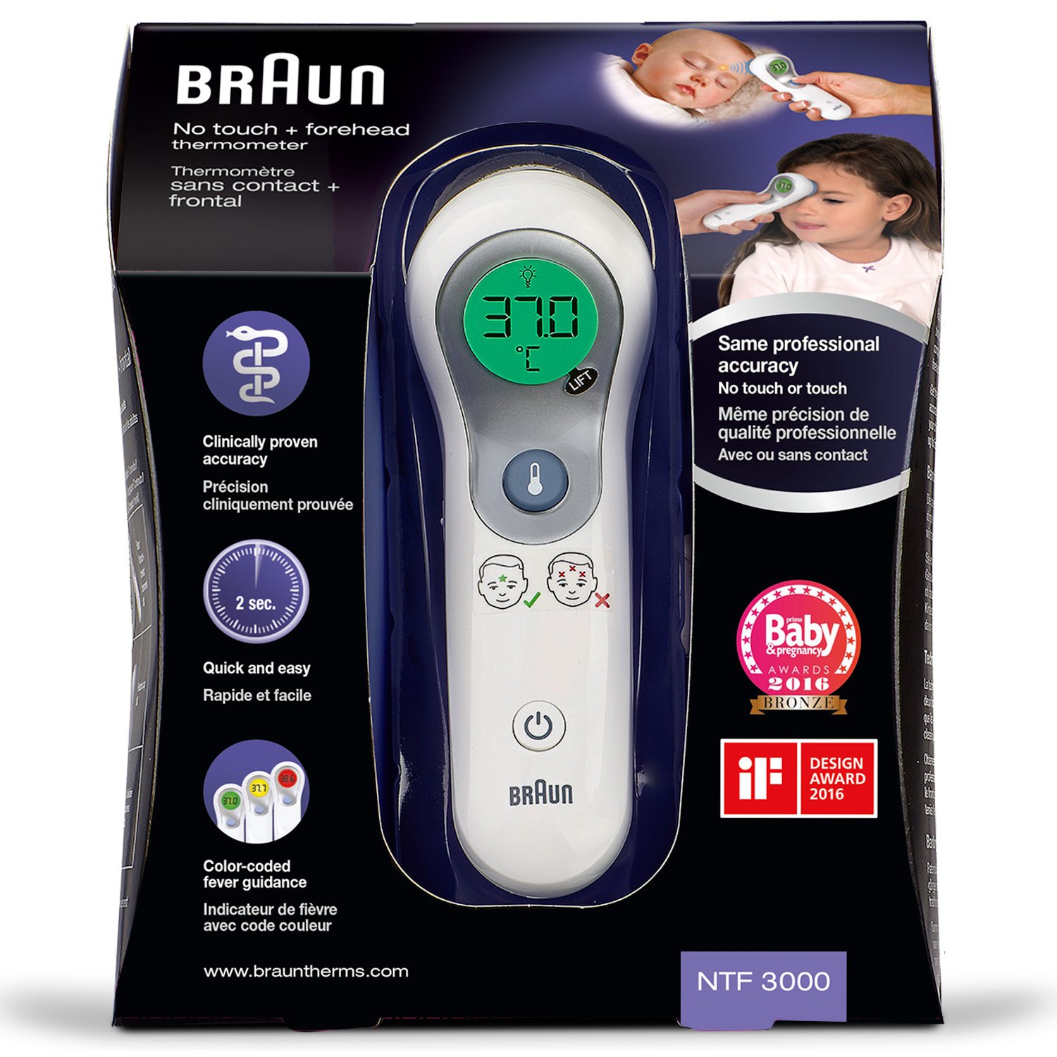 5.Braun Thermometer 2 in 1 No-Touch + Front