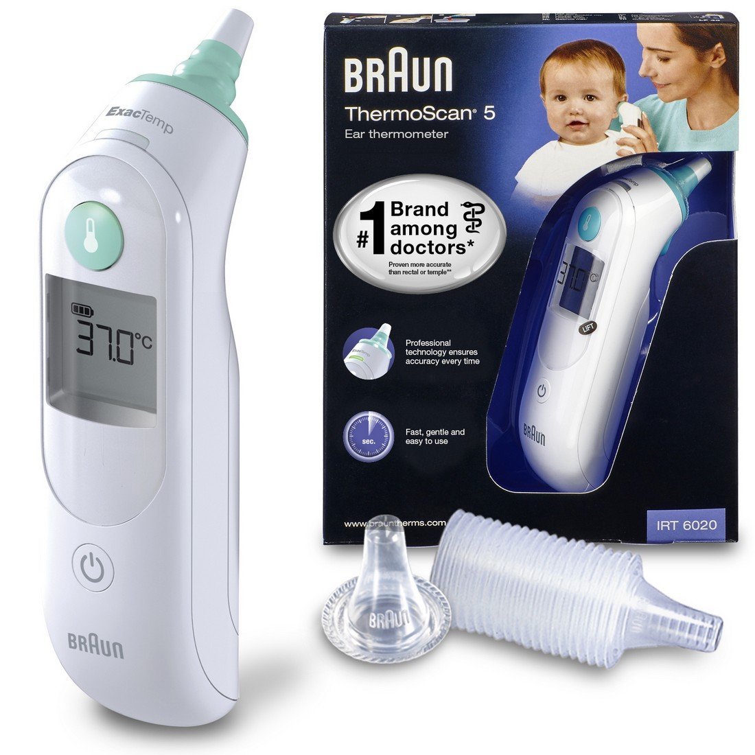1.Braun ThermoScan-5 IRT6020 Ear Thermometer by Kaz umer Products UK Ltd