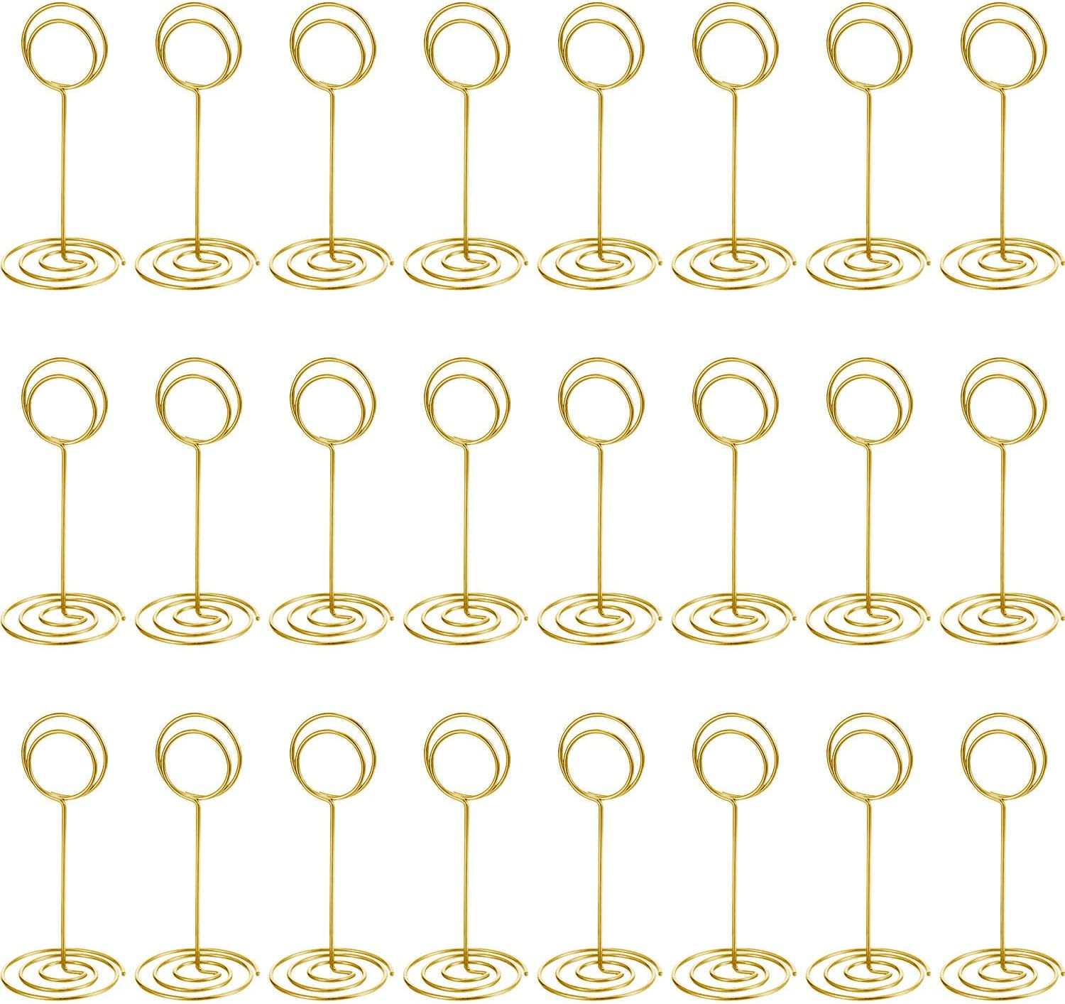 4: TecUnite 24 Pack Table Number Holder Wedding Table Name Card Holder Clips