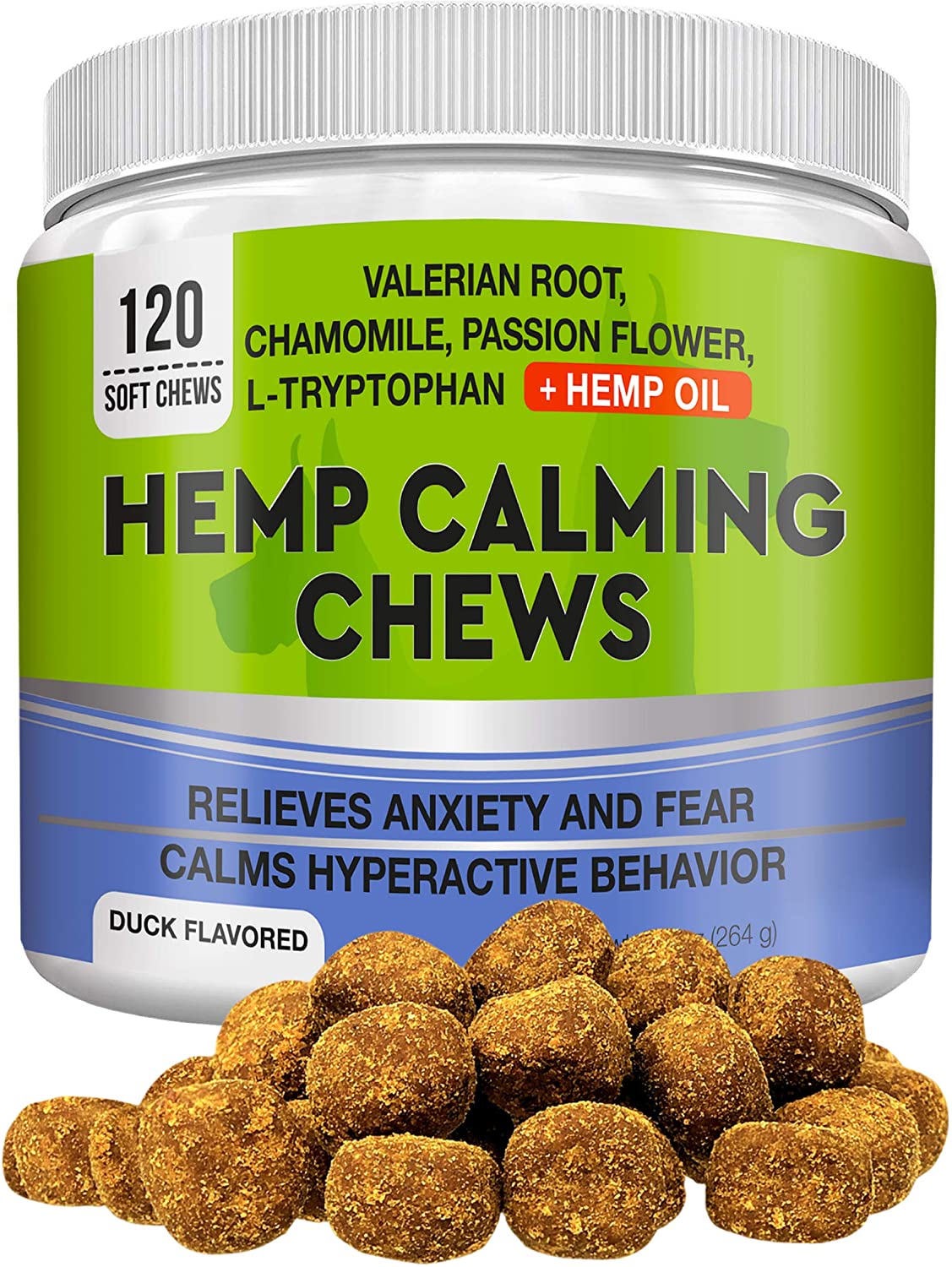 6 GOODGROWLIES Calming Hemp Treats for Dogs