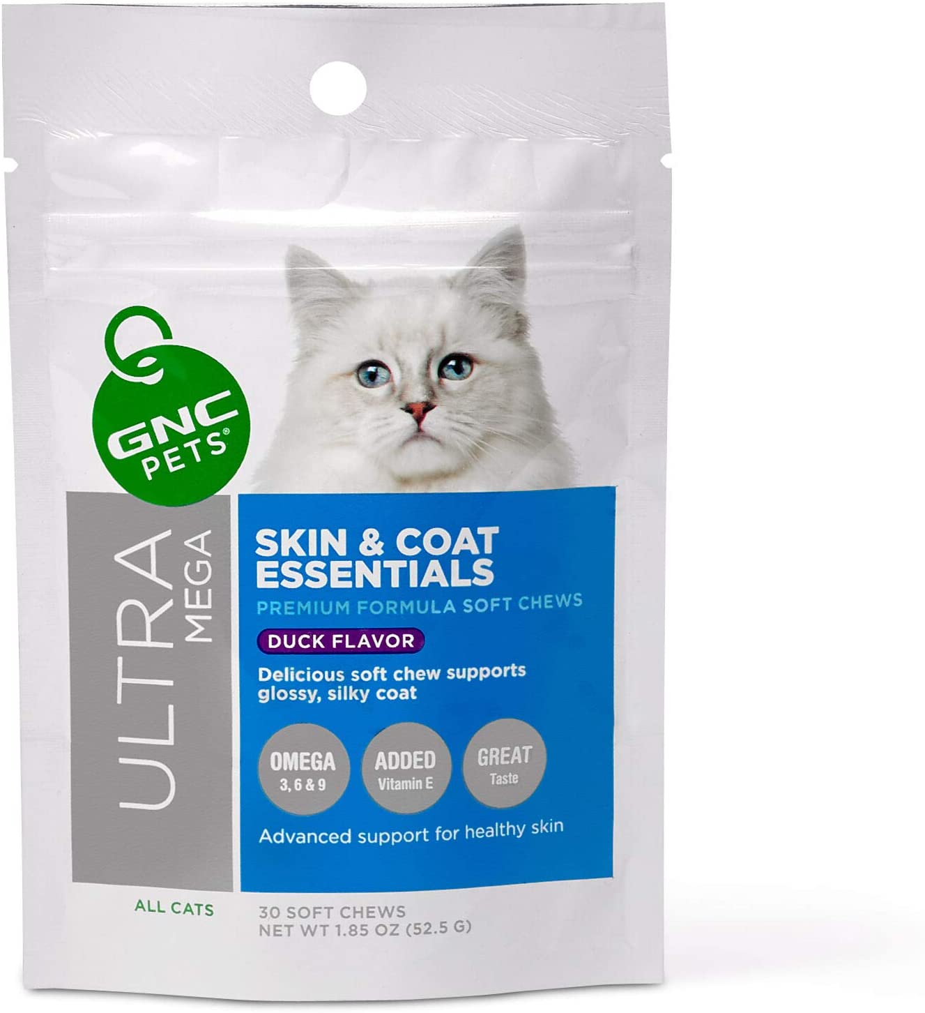 1 GNC Pets Ultra Mega Skin and Coat Essentials Soft Chews for Cats