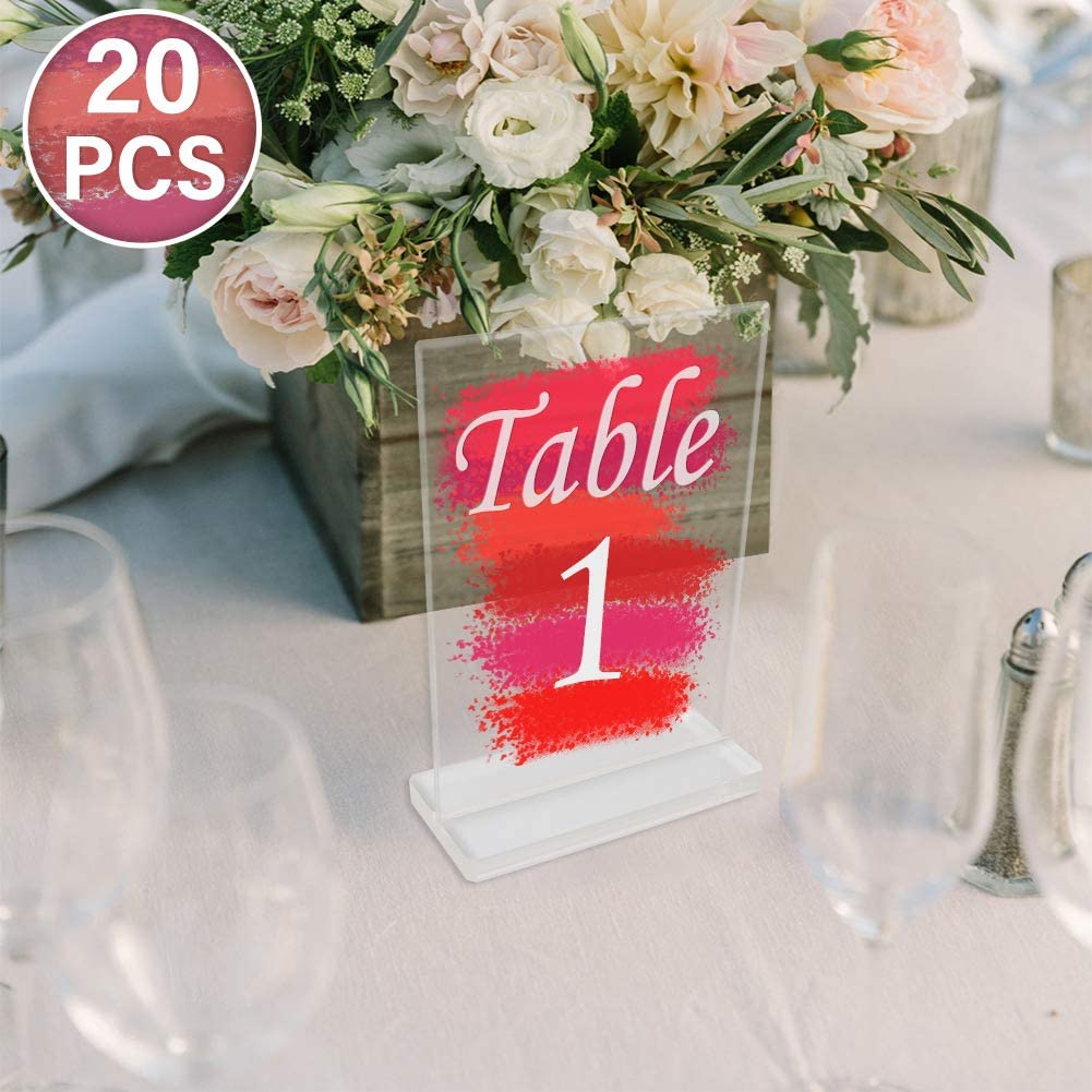 2: OurWarm 20 Pack Acrylic Wedding Table Numbers