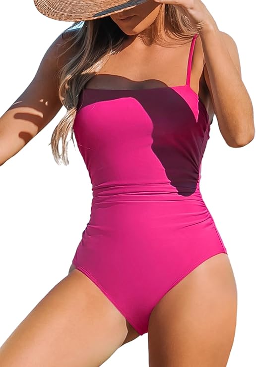 1. CUPSHE Square Neck One Piece Swimsuit