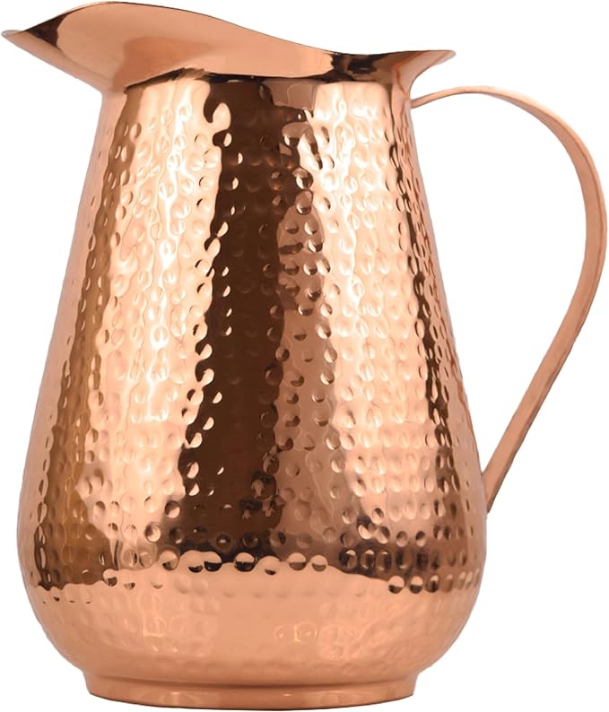 8. Artisan’s Anvil Hammered Copper Pitcher (70 oz)