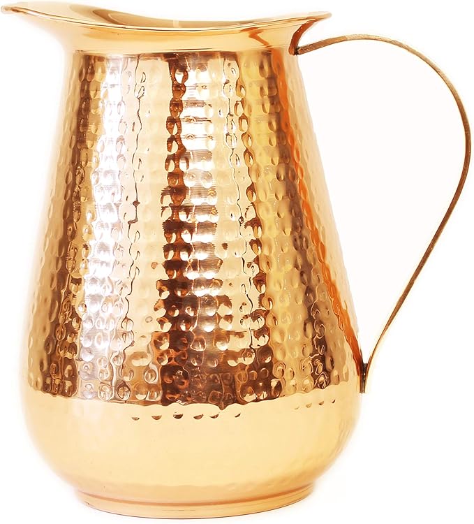 7. Green Eos Handcrafted Copper Pitcher (2.2L)