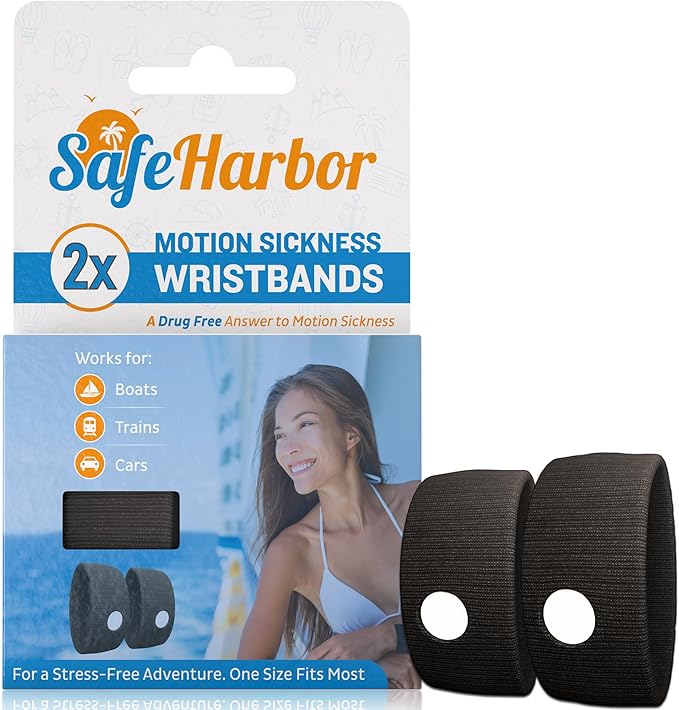 5. SafeHarbor Motion Sickness Wristbands (2-Pack)