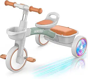 **Performance after use**: Wheels light up as they roll, making riding even indoors appealing. Seat and handlebars are adjustable.&x20;